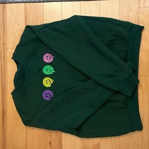 Green smile hoodie
